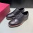 Ferragamo Vintage Calf Brock Carved Casual Shoes For Men Black
