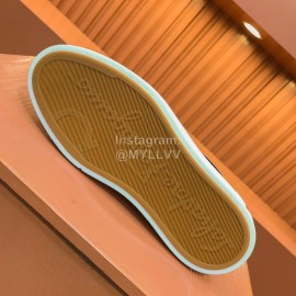 Ferragamo Fashion Leather Casual Sneakers For Men Navy