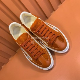 Ferragamo Fashion Leather Casual Sneakers For Men Brown