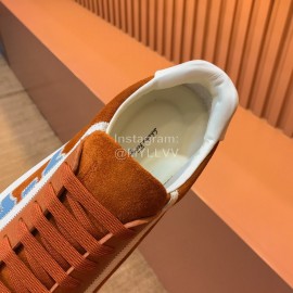 Ferragamo Fashion Leather Casual Sneakers For Men Brown