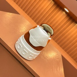 Ferragamo Fashion Leather Casual Sneakers For Men Brown