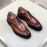 Ferragamo Calf Leather Business Shoes For Men Brown