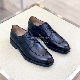 Ferragamo Calf Leather Business Shoes For Men Black