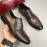 Ferragamo Soft Calf Leather Business Shoes For Men Brown