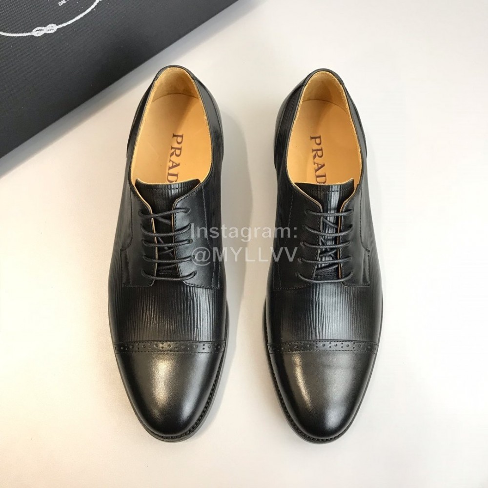 Ferragamo Soft Calf Leather Lace Up Business Shoes For Men 