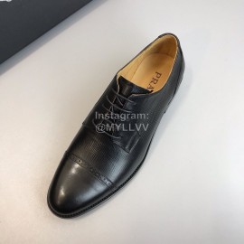 Ferragamo Soft Calf Leather Lace Up Business Shoes For Men 