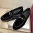 Ferragamo Velvet Calf Leather Gancini Buckle Shoes For Men 