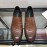 Ferragamo Fashion Calf Leather Casual Business Shoes For Men Coffee