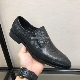 Ferragamo Fashion Calf Leather Casual Business Shoes For Men Black