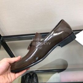 Ferragamo Fashion Calf Leather Tassels Casual Business Shoes For Men Coffee