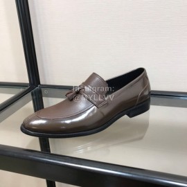 Ferragamo Fashion Calf Leather Tassels Casual Business Shoes For Men Coffee