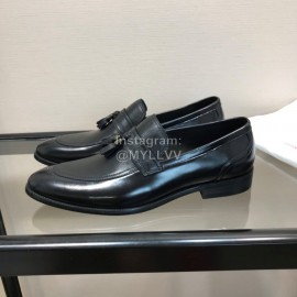 Ferragamo Fashion Calf Leather Tassels Casual Business Shoes For Men Black