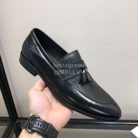 Ferragamo Fashion Calf Leather Tassels Casual Business Shoes For Men Black