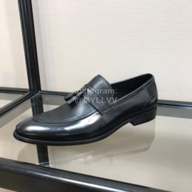 Ferragamo Fashion Calf Leather Tassels Casual Business Shoes For Men Black