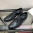 Ferragamo Black Calf Leather Casual Business Shoes For Men 