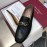 Ferragamo Black Cowhide Gancini Buckle Shoes For Men 