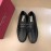 Ferragamo Calf Leather Gancini Buckle Shoes For Men Black