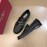 Ferragamo Calf Leather Gancini Buckle Black Shoes For Men