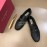 Ferragamo Calf Leather Gancini Buckle Black Shoes For Men
