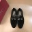 Ferragamo Leather Gancini Buckle Shoes Black For Men 