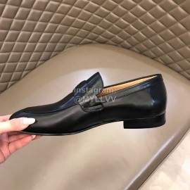 Ferragamo Leather Black Business Shoes For Men 