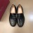 Ferragamo Black Cowhide Gancini Buckle Shoes For Men 