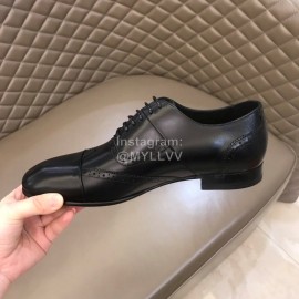 Ferragamo Cowhide Lace Up Business Shoes For Men Black