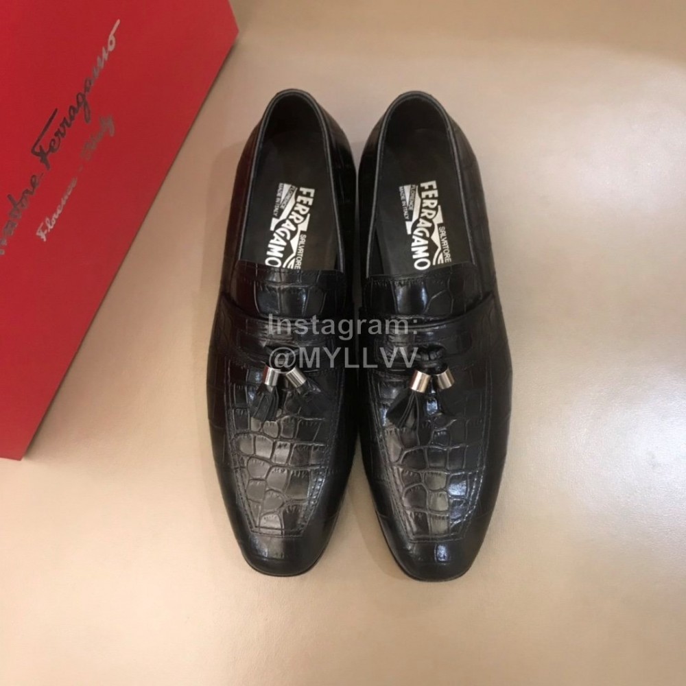 Ferragamo Vintage Leather Business Shoes For Men 
