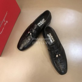 Ferragamo Vintage Leather Business Shoes For Men 