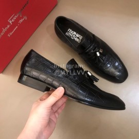 Ferragamo Vintage Leather Business Shoes For Men 