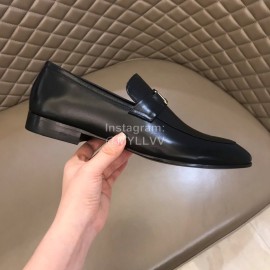 Ferragamo Classic Leather Casual Shoes For Men Black 
