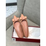 Salvatore Ferragamo Fashion Bow Pointed Shoes For Women Pink