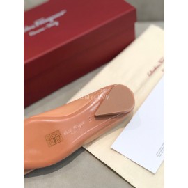 Salvatore Ferragamo Fashion Bow Pointed Shoes For Women Pink