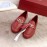 Salvatore Ferragamo Fashion Leather Flat Heel Shoes For Women Red