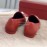 Salvatore Ferragamo Fashion Leather Flat Heel Shoes For Women Red