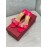 Salvatore Ferragamo New Patent Leather Bow High Heel Slippers For Women Rose Red