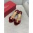 Salvatore Ferragamo New Patent Leather Bow High Heel Slippers For Women Wine Red