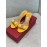 Salvatore Ferragamo New Patent Leather Bow High Heel Slippers For Women Yellow