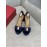 Salvatore Ferragamo New Patent Leather Bow High Heel Sandals For Women Blue