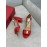 Salvatore Ferragamo New Patent Leather Bow High Heel Sandals For Women Red
