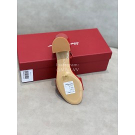 Salvatore Ferragamo New Patent Leather Bow High Heel Sandals For Women Red