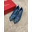 Salvatore Ferragamo New Leather Bow Pointed High Heels For Women Blue