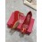 Salvatore Ferragamo New Patent Leather Bow Pointed High Heels For Women Red