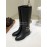 Salvatore Ferragamo Autumn Winter New Black Calf Long Boots For Women