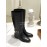 Salvatore Ferragamo Autumn Winter New Black Calf Long Boots For Women