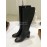 Salvatore Ferragamo Autumn Winter New Black Calf High Heel Long Boots For Women