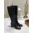 Salvatore Ferragamo Autumn Winter New Black Calf High Heel Long Boots For Women