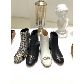 Salvatore Ferragamo Autumn Winter New Calf High Heel Short Boots For Women