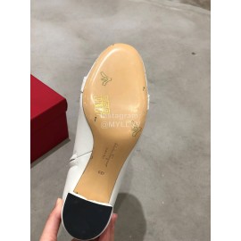 Salvatore Ferragamo Autumn Winter New Calf High Heel Short Boots For Women White