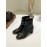 Salvatore Ferragamo Autumn Winter New Calf High Heel Short Boots For Women Black